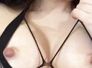 asiatique, gros-nichons, masturbation, chatte-pussy, amateur, webcam, parfait, fétiche, solo, petits-seins