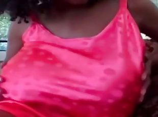 Black milf cumshot on big tits