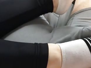 Sockjob cum in pants