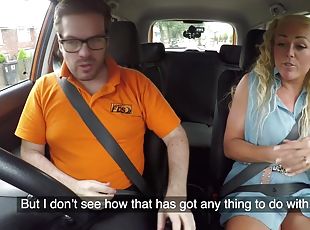 Large-Bosomed brit publicly suck and pounding her driving tea