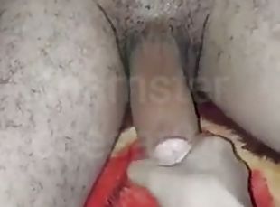 Monster cock needs to be rubbed before bareback anal