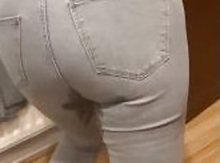 pissing, amatør, milf, par, truser, britisk, stram, perfekt, fetisj, jeans