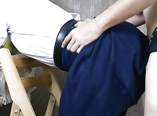 Fuck Thai student wife Creampie tight pussy before fuck use socks play with cock