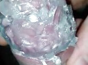 Head Covered in Hot Silicone — Orgasm Denial Ended Up Blowing Inside! Head Blown (Experimental BDSM)