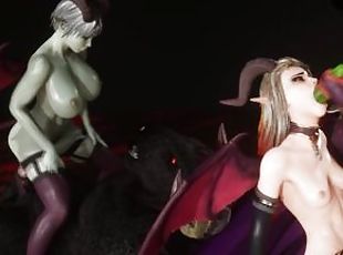 Succubus Girls Orgy / SexGames28 /