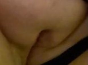 Touching my freshly waxed BBW pussy