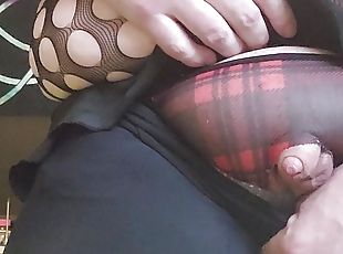 bbw sissy shows off tucked clitty