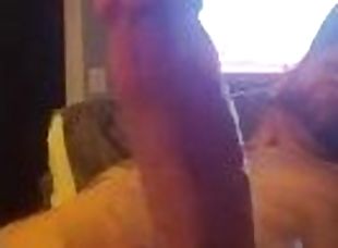 Huge white cock masturbating