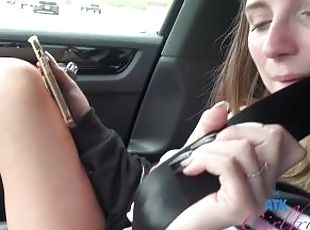 Vacation with Macy Meadows takes a piss in public and plays with her pussy POV