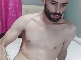 Turkish twink milking his cock for the first time on live video II