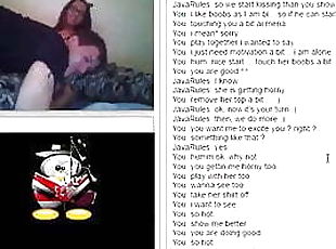 Chatroulette Cute Hot Italian couple play - cum in mouth 