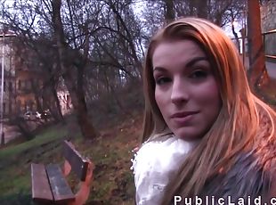 Blonde Fucks Outdoor By Highway