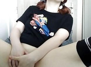 Teen Girl Masturbate In Naruto T-shirt