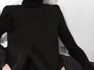 Black Zentai Foot Job