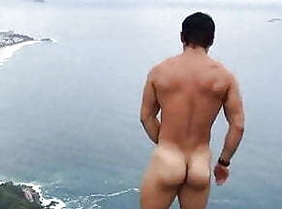 Dancing naked on a cliff in Brazil