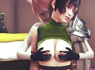 Final Fantasy VII Hentai 3D - Yuffy is fucked and stained with cum