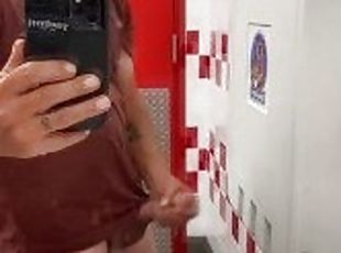 Jackingoff in a public restroom fir u