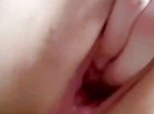 Fingering myself with his CUM [Squirting]