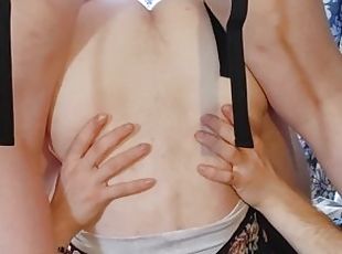 Cross dresser pegged hard by femdom