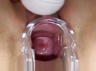 masturbate and gapping her vagina hole