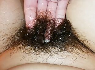 Fetish video of hairy bush under water close up