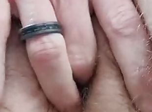 Closeup, anal wink, fingers and cum on my ass