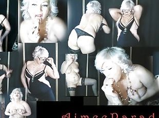 The famous milf webcam slut AimeeParadise: first strip dances...