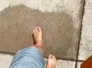 Teen barefoot