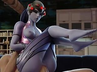 Widowmaker's Anal ASMR (3d animation with sounds) overwatch, ass fuck, big dick