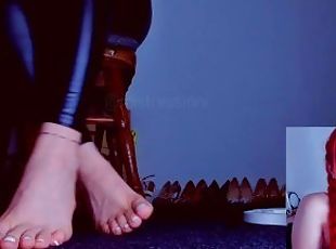 Foot stream record barefoot foot tease while being tortured by strong vibrations - mistressinni CB