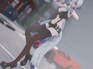 Haku, cute and sexy dancing in lingerie