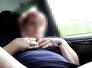 Hard Public Orgasm in Car...Almost Caught By Delivery Driver