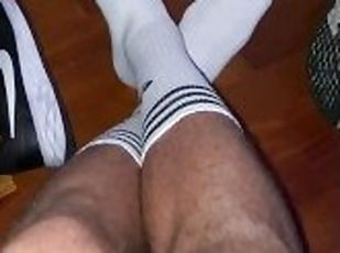 Boy feet socks pov