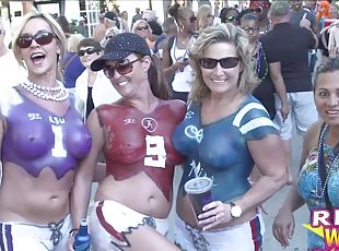 Wild Street Party Flashing in Key West Super High Quality Clip 3