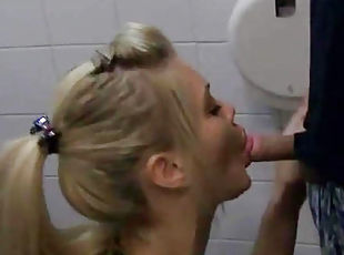 Amateur Teen Toilet Blowjob