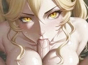 store-patter, pikslikkeri, synsvinkel, blond, anime, hentai, oral, patter