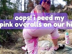 oops! i peed my pink overalls on our hike