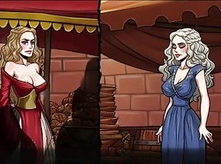 Game of Whores ep 5 Dany x Cersei Rainha promete pole dance