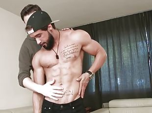 Hot stud loves playing freaky sex games with his friend