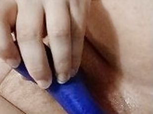 Creamy pussy while playing with toy