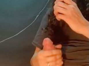 huge rope of cum with hang time in slow mo! who want to catch it ? say ahhhhh!