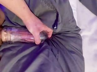HOT TEEN LUBES AND FUCKS A FLESHLIGHT AND CUMS EVERYWHERE
