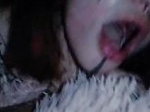 Goth egirl slut gets fucked on selfie mode and then I cum on her mouth