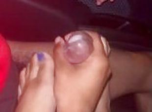 Giving my sneaky link a foot job ???? I think someone was watching FULL VIDEO ON MY ONLYFANS