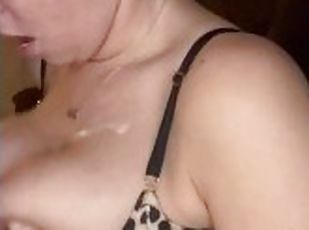 Sucking Married Neighbors Dick And Licking Cum Off My Tits????????He Loves My Slutty Milf Mouth
