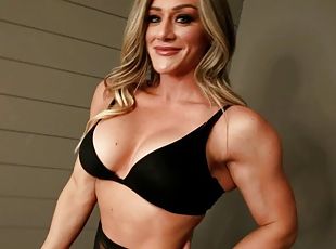 Muscular girl biceps