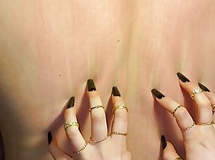 Long Black Nails Scratching Slaves Back I MyNastyFantasy