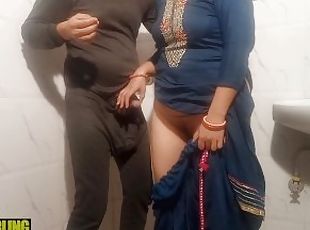 Punjabi Bhabhi fucked by Bihari in the bathroom during smoke cigarette, Hindi and Punjabi Audio