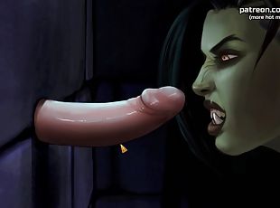 What a Legend! - Glory Hole Busty Horny Monster Girl Orc Teen Sucks Stranger&#039;s Big Cock And Swallows Cum In Prison - #12
