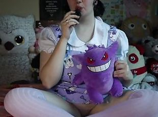 Pastel Goth Girl Vaping & Pussy Flashing ????